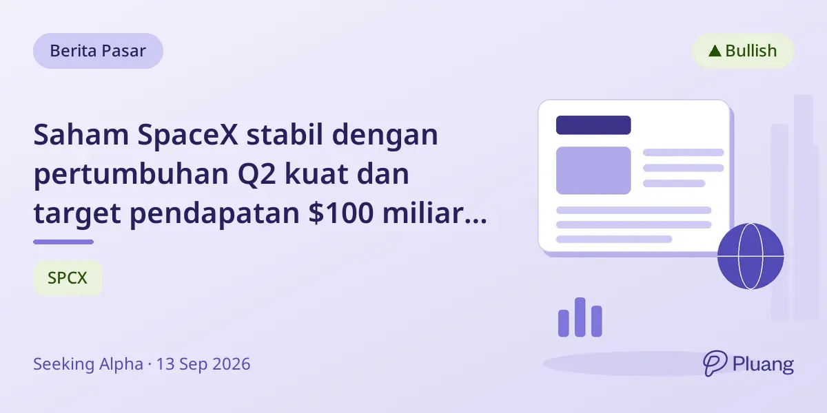 Saham SpaceX stabil dengan pertumbuhan Q2 kuat dan target pendapatan $100 miliar pada 2026.