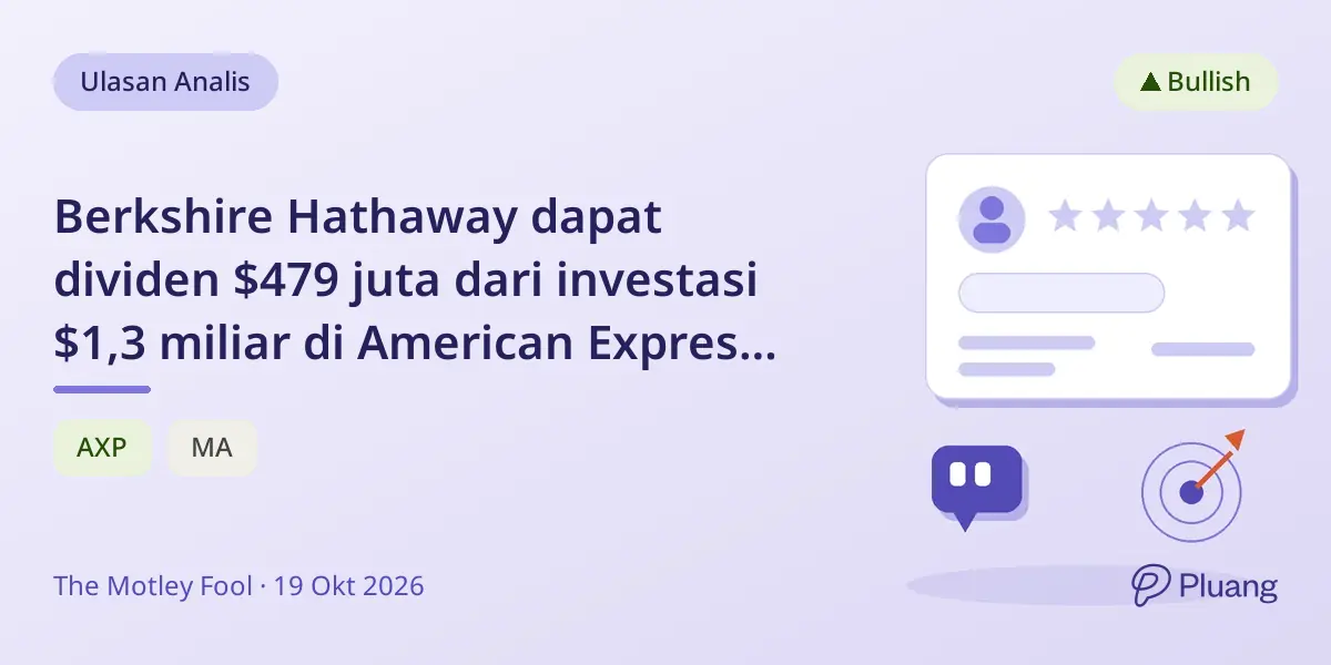 Berkshire Hathaway dapat dividen $479 juta dari investasi $1,3 miliar di American Express tahun lalu.