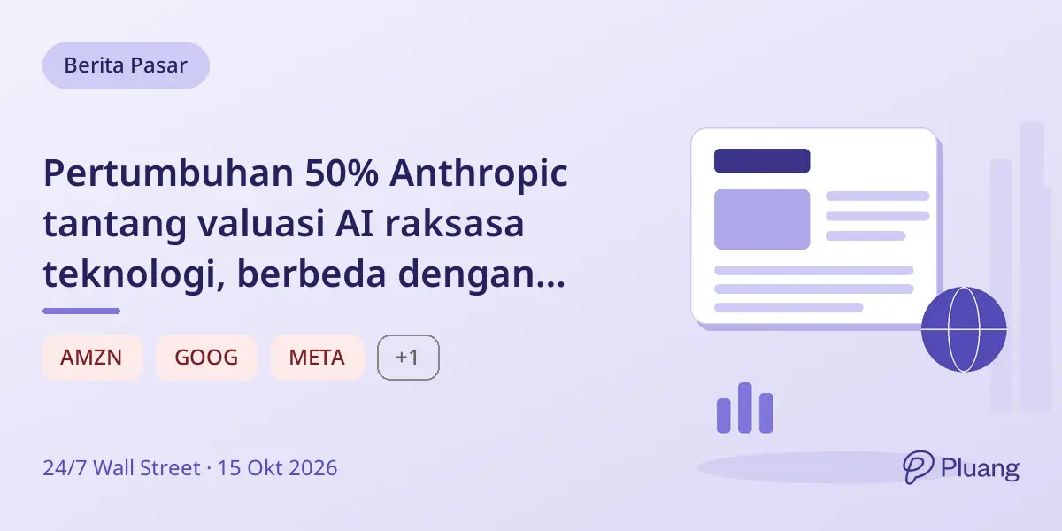Pertumbuhan 50% Anthropic tantang valuasi AI raksasa teknologi, berbeda dengan Microsoft yang lebih lambat.