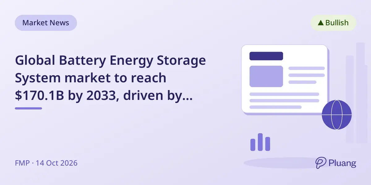 Global Battery Energy Storage System market to reach $170.1B by 2033, driven by renewables and tech advances