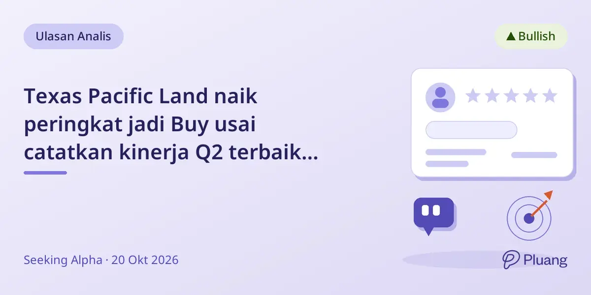 Texas Pacific Land naik peringkat jadi Buy usai catatkan kinerja Q2 terbaik dengan pendapatan dan laba bersih kuat.