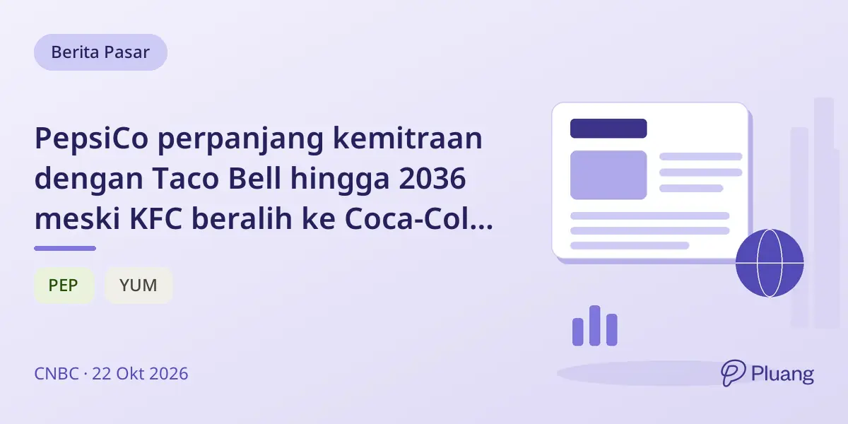 PepsiCo perpanjang kemitraan dengan Taco Bell hingga 2036 meski KFC beralih ke Coca-Cola di AS.