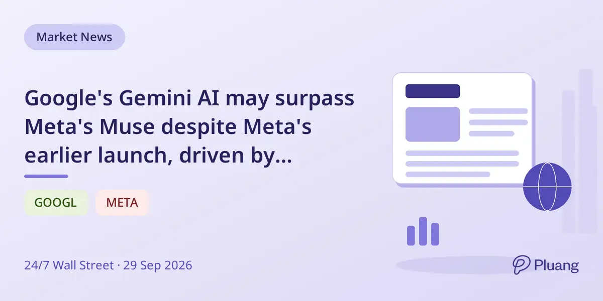 Google's Gemini AI may surpass Meta's Muse despite Meta's earlier launch, driven by Google's structural edge and cloud growth.