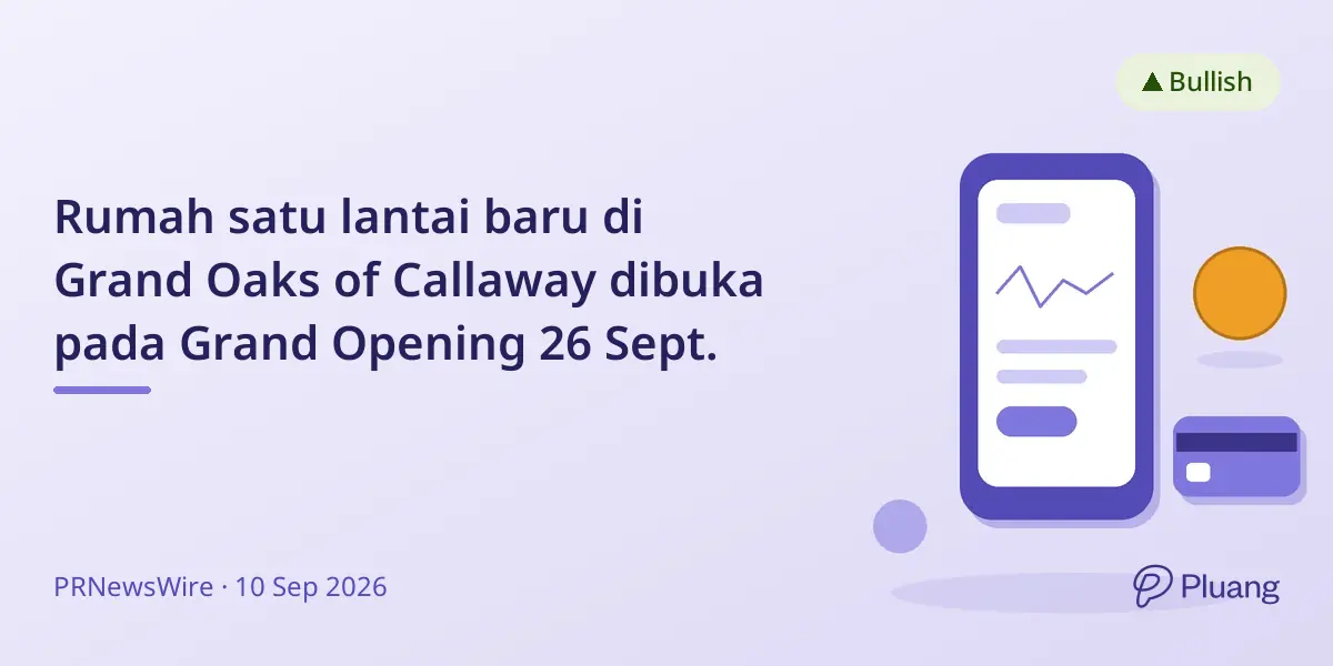Rumah satu lantai baru di Grand Oaks of Callaway dibuka pada Grand Opening 26 Sept.
