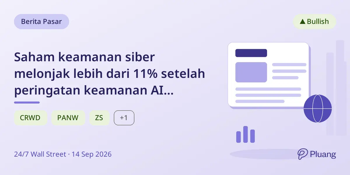 Saham keamanan siber melonjak lebih dari 11% setelah peringatan keamanan AI dorong prospek belanja keamanan