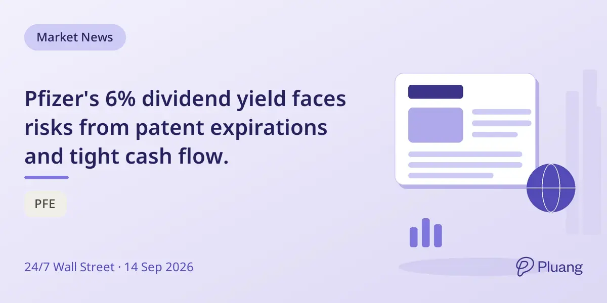 Pfizer's 6% dividend yield faces risks from patent expirations and tight cash flow.
