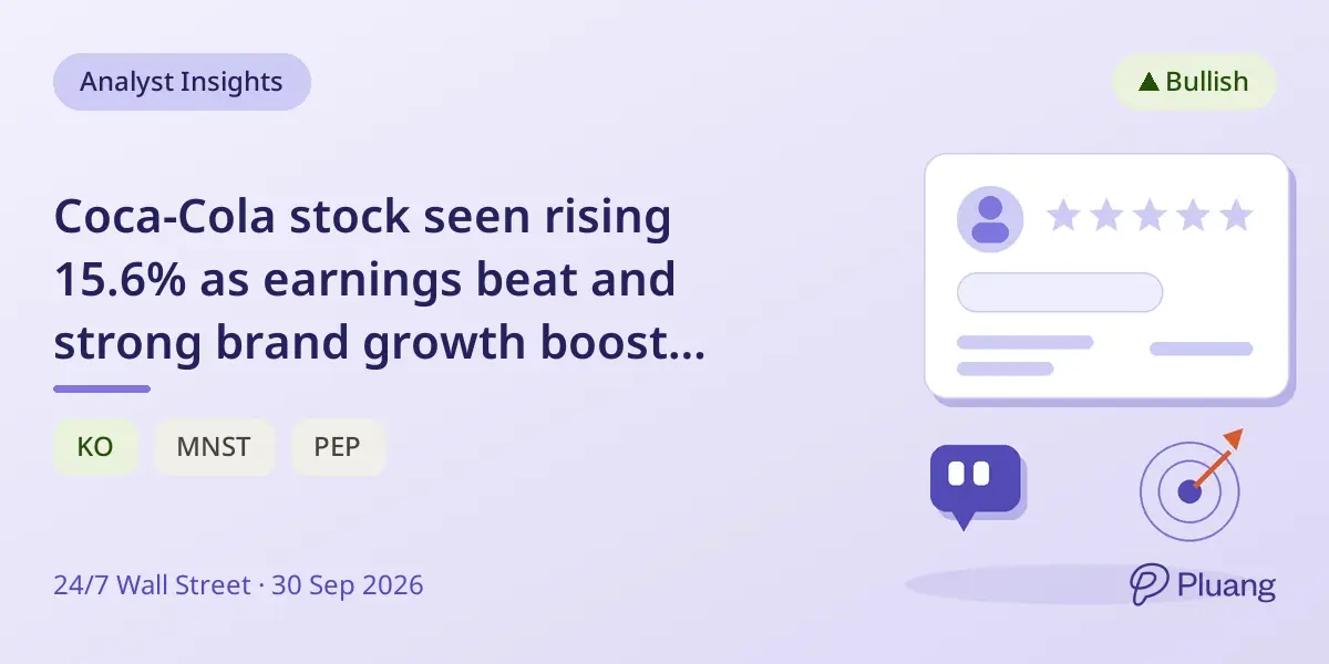 Coca-Cola stock seen rising 15.6% as earnings beat and strong brand growth boost outlook despite IRS tax risk.
