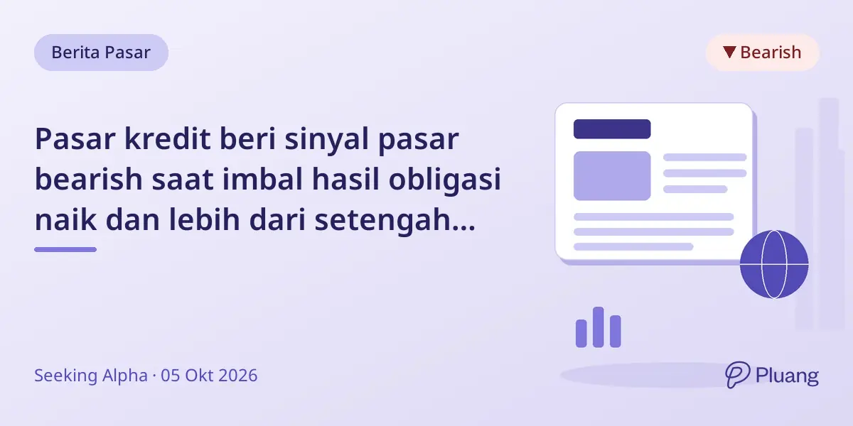 Pasar kredit beri sinyal pasar bearish saat imbal hasil obligasi naik dan lebih dari setengah saham S&P 500 turun di bawah rata-rata penting.