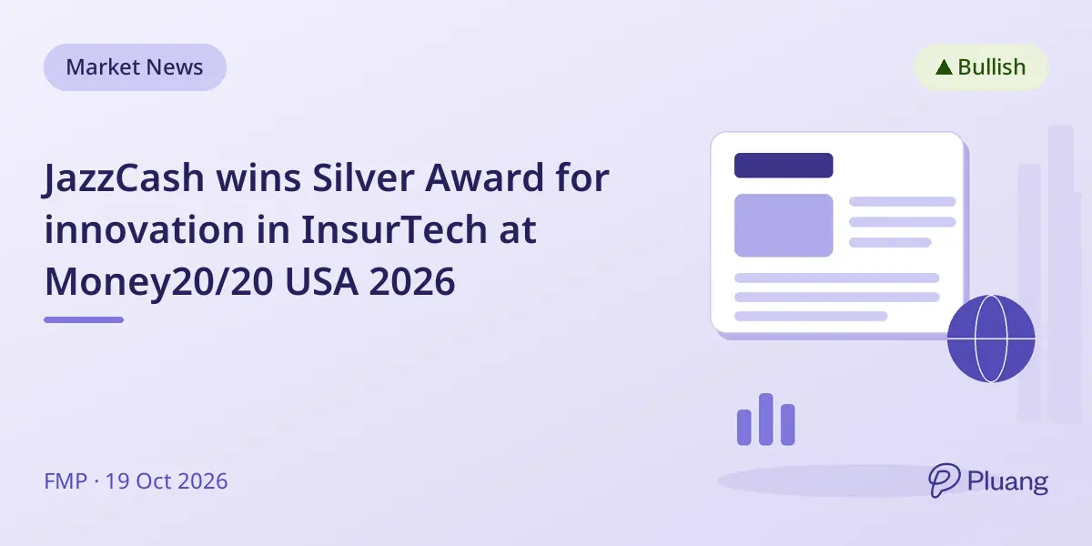 JazzCash wins Silver Award for innovation in InsurTech at Money20/20 USA 2026