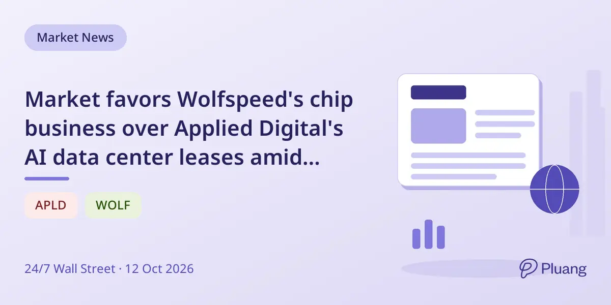 Market favors Wolfspeed's chip business over Applied Digital's AI data center leases amid infrastructure boom.