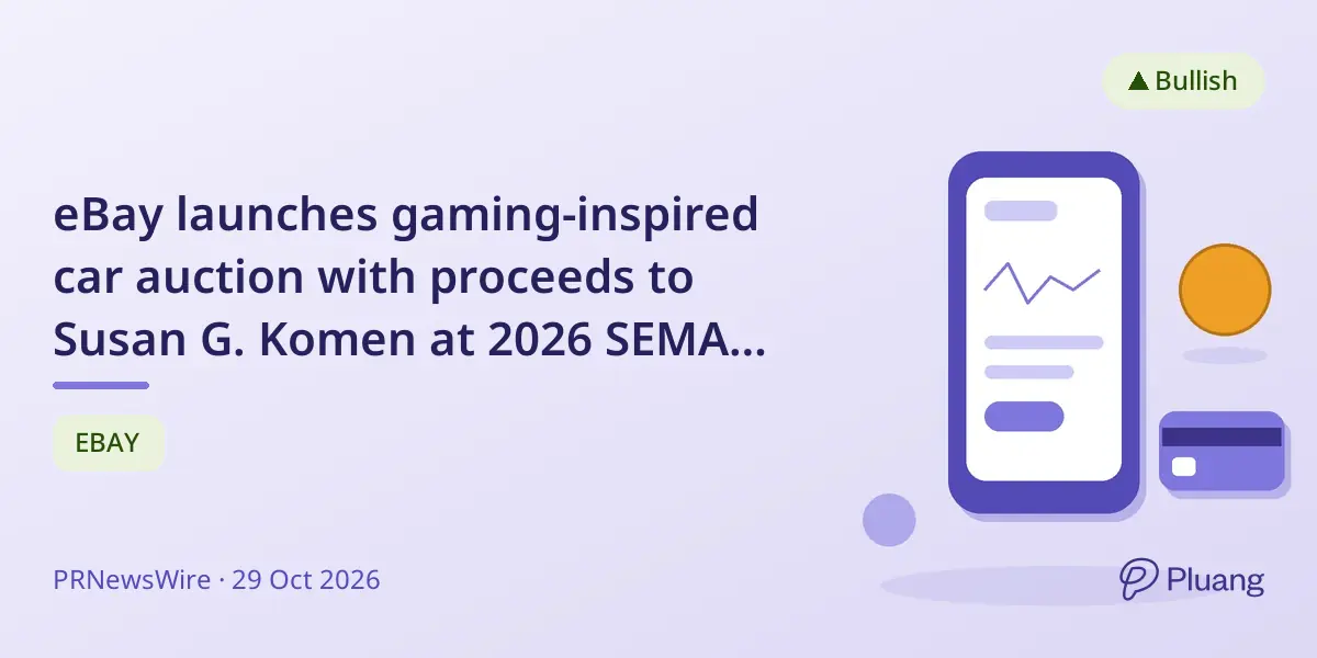 eBay launches gaming-inspired car auction with proceeds to Susan G. Komen at 2026 SEMA Show
