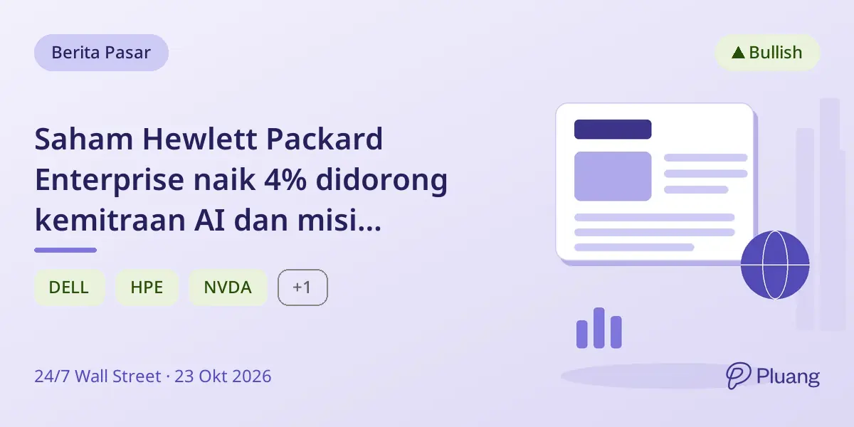 Saham Hewlett Packard Enterprise naik 4% didorong kemitraan AI dan misi komputasi lunar
