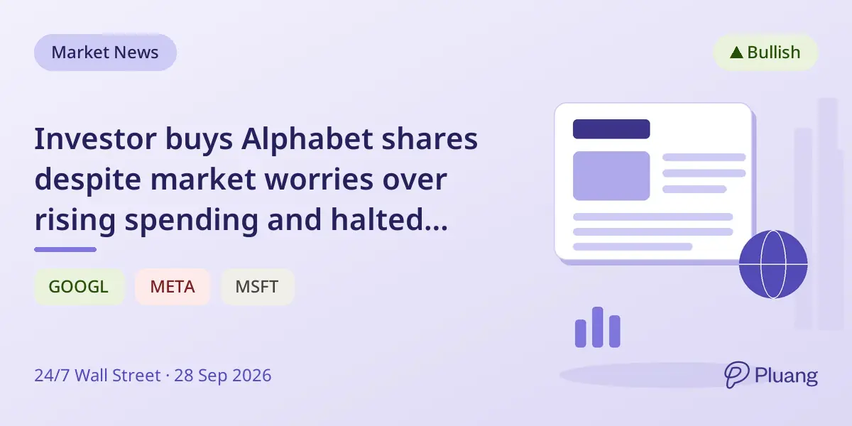 Investor buys Alphabet shares despite market worries over rising spending and halted buybacks.