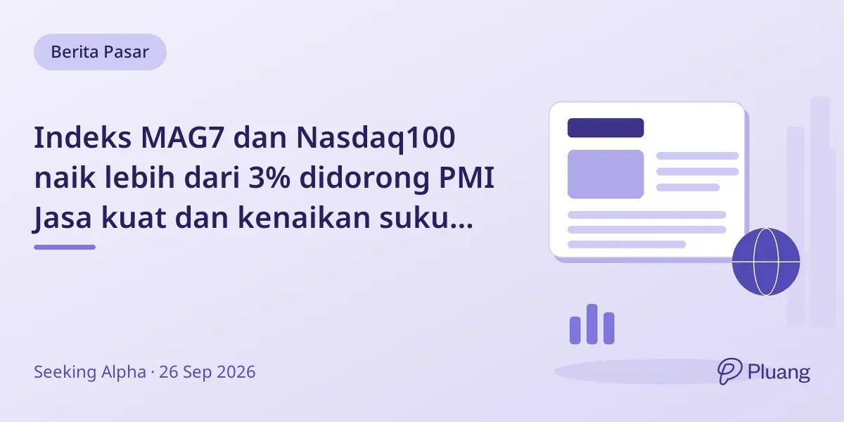 Indeks MAG7 dan Nasdaq100 naik lebih dari 3% didorong PMI Jasa kuat dan kenaikan suku bunga KPR.