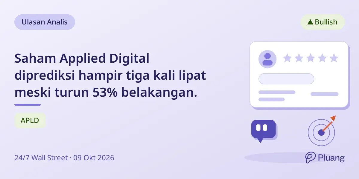 Saham Applied Digital diprediksi hampir tiga kali lipat meski turun 53% belakangan.