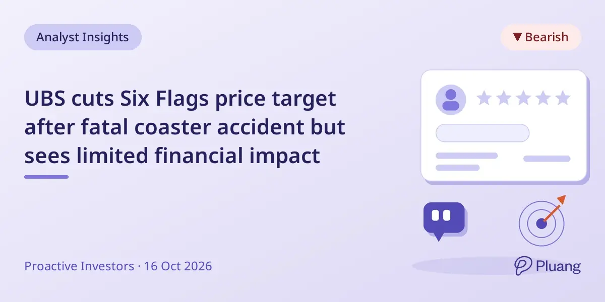 UBS cuts Six Flags price target after fatal coaster accident but sees limited financial impact