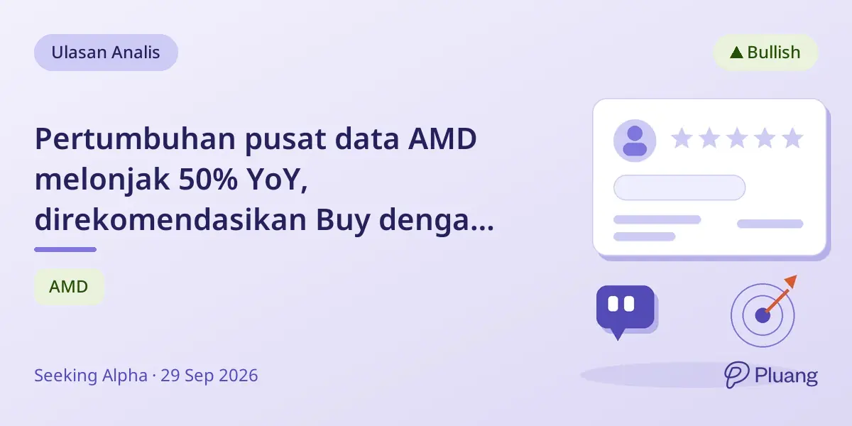 Pertumbuhan pusat data AMD melonjak 50% YoY, direkomendasikan Buy dengan target harga Rp14 juta pada 2028.