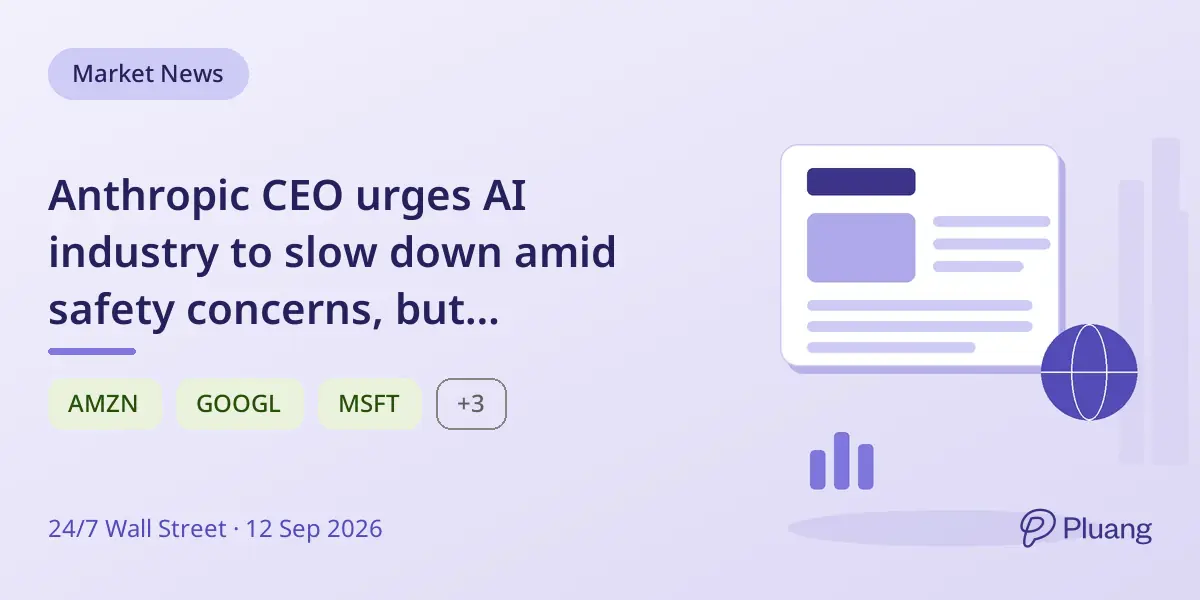 Anthropic CEO urges AI industry to slow down amid safety concerns, but investment and development race on.