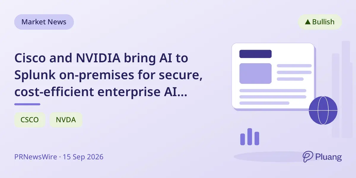Cisco and NVIDIA bring AI to Splunk on-premises for secure, cost-efficient enterprise AI scaling.