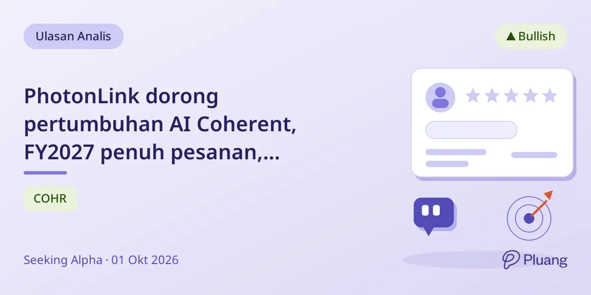 PhotonLink dorong pertumbuhan AI Coherent, FY2027 penuh pesanan, pendapatan FY2026 naik 23%.