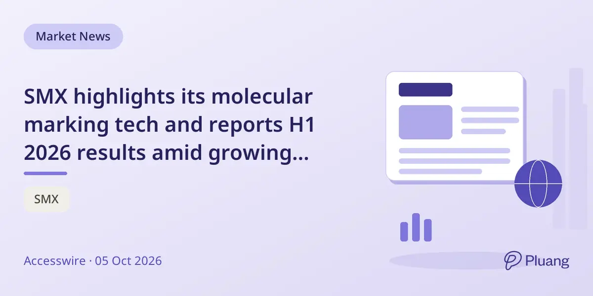 SMX highlights its molecular marking tech and reports H1 2026 results amid growing media coverage.