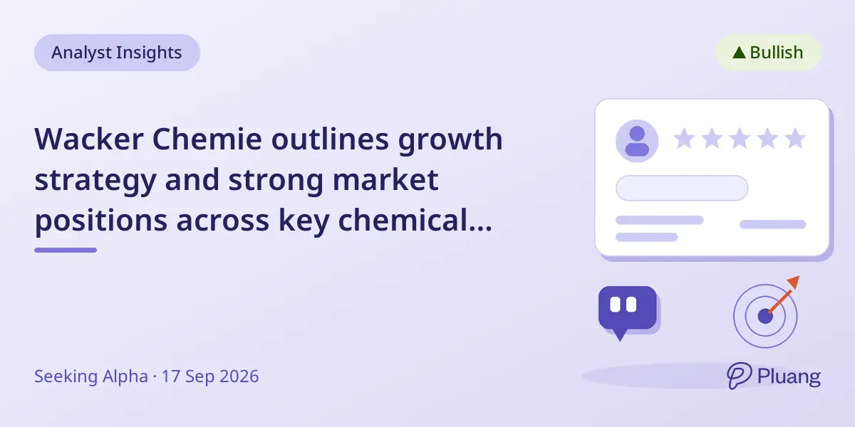 Wacker Chemie outlines growth strategy and strong market positions across key chemical segments