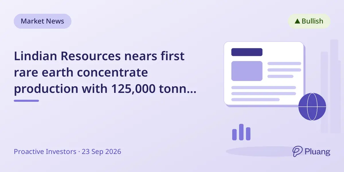 Lindian Resources nears first rare earth concentrate production with 125,000 tonnes stockpiled at Kangankunde.
