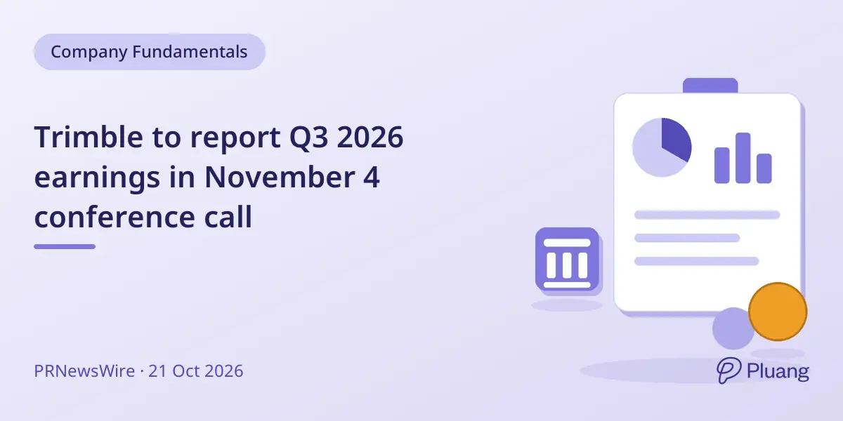 Trimble to report Q3 2026 earnings in November 4 conference call