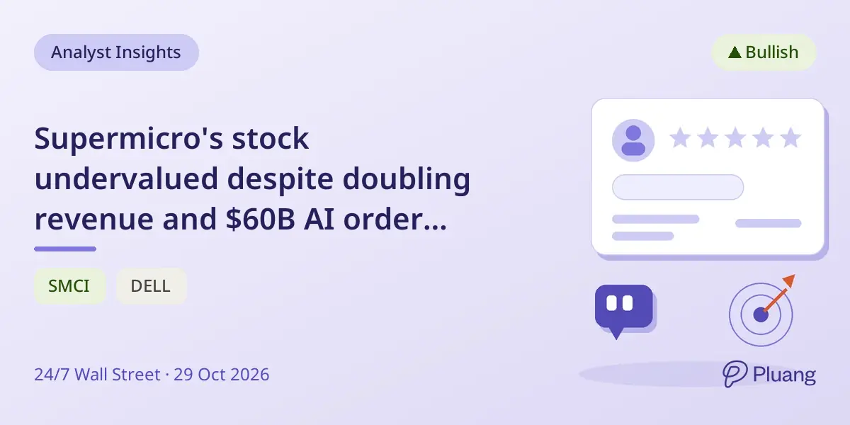 Supermicro's stock undervalued despite doubling revenue and $60B AI order backlog, with a 24/7 Wall St. buy rating.