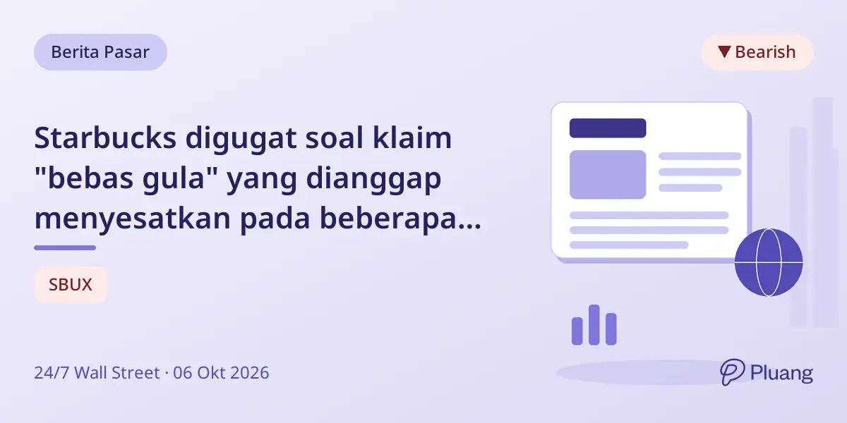 Starbucks digugat soal klaim "bebas gula" yang dianggap menyesatkan pada beberapa minuman.