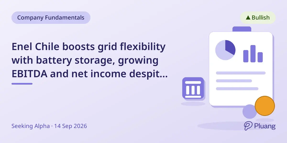 Enel Chile boosts grid flexibility with battery storage, growing EBITDA and net income despite flat revenue.