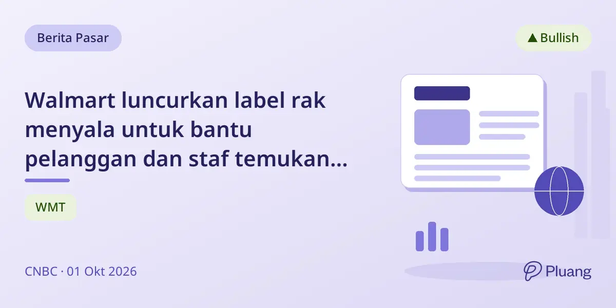 Walmart luncurkan label rak menyala untuk bantu pelanggan dan staf temukan produk lebih cepat.