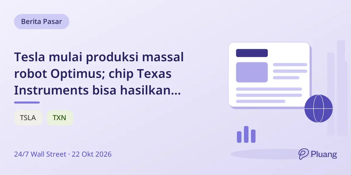Tesla mulai produksi massal robot Optimus; chip Texas Instruments bisa hasilkan miliaran per tahun.