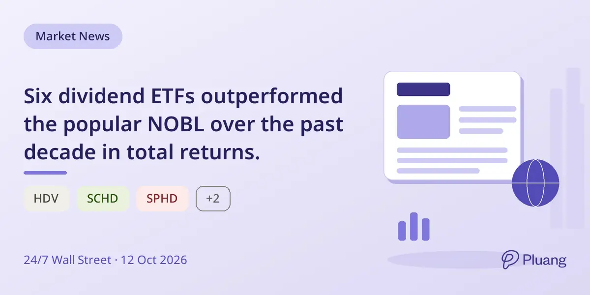 Six dividend ETFs outperformed the popular NOBL over the past decade in total returns.