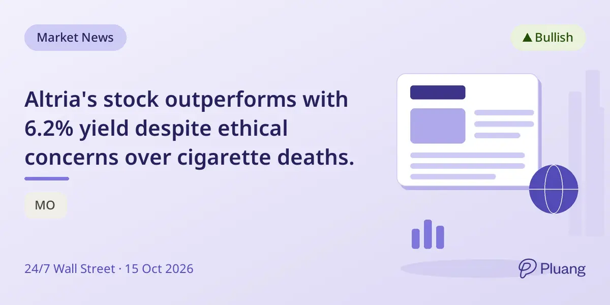 Altria's stock outperforms with 6.2% yield despite ethical concerns over cigarette deaths.