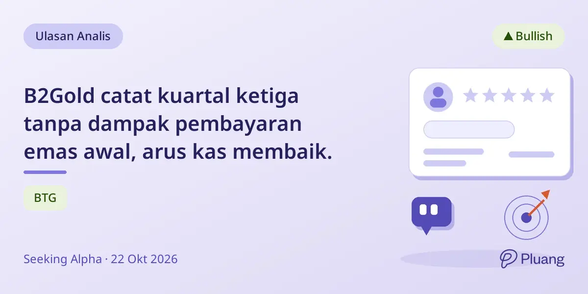B2Gold catat kuartal ketiga tanpa dampak pembayaran emas awal, arus kas membaik.