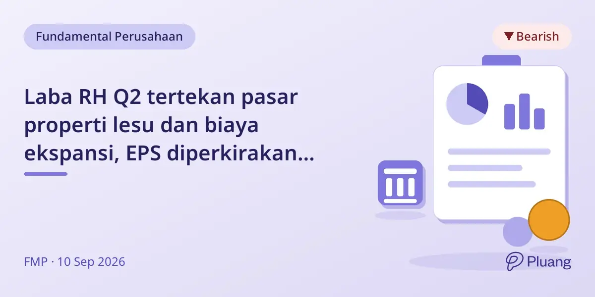Laba RH Q2 tertekan pasar properti lesu dan biaya ekspansi, EPS diperkirakan turun tajam.
