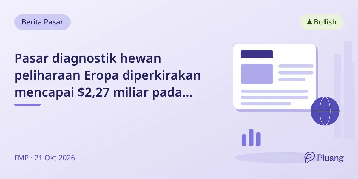 Pasar diagnostik hewan peliharaan Eropa diperkirakan mencapai $2,27 miliar pada 2031, didorong oleh AI dan perawatan preventif.