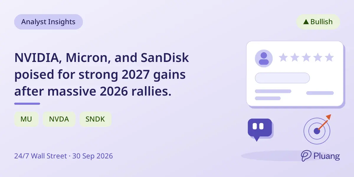 NVIDIA, Micron, and SanDisk poised for strong 2027 gains after massive 2026 rallies.