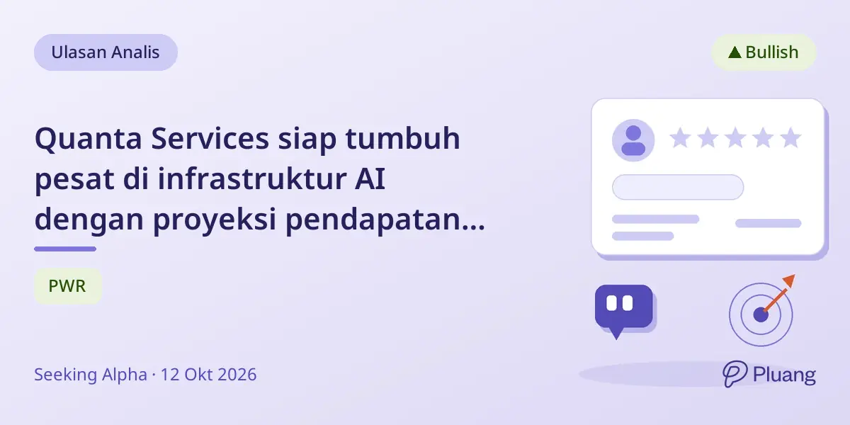 Quanta Services siap tumbuh pesat di infrastruktur AI dengan proyeksi pendapatan $39,3 miliar tahun 2026.