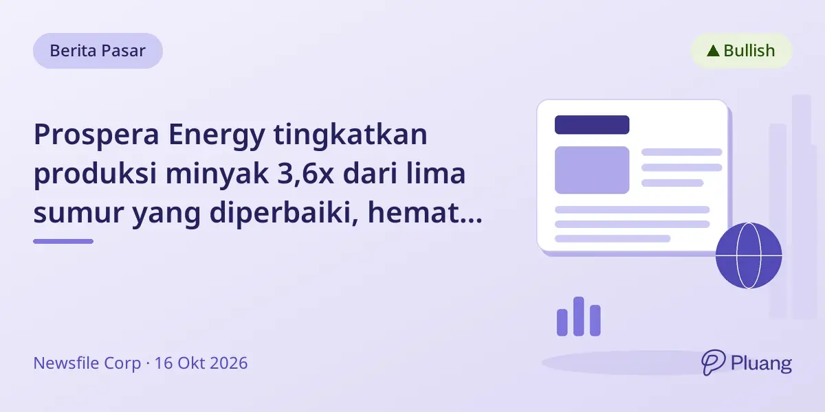 Prospera Energy tingkatkan produksi minyak 3,6x dari lima sumur yang diperbaiki, hemat biaya 23%.