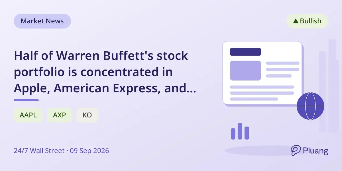 Half of Warren Buffett's stock portfolio is concentrated in Apple, American Express, and Coca-Cola.