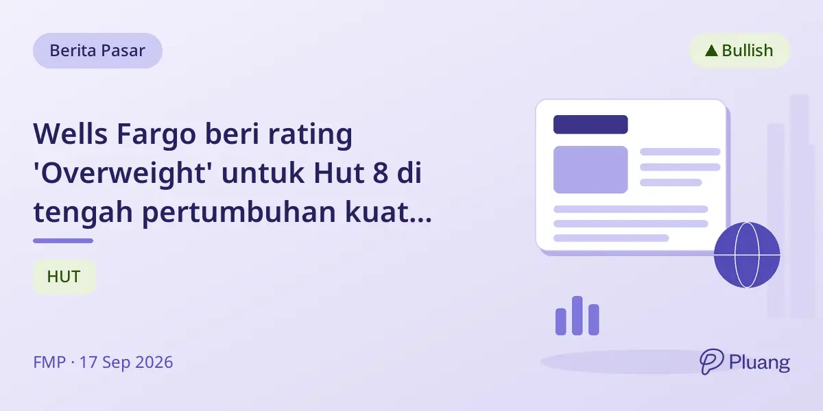Wells Fargo beri rating 'Overweight' untuk Hut 8 di tengah pertumbuhan kuat sektor crypto mining.