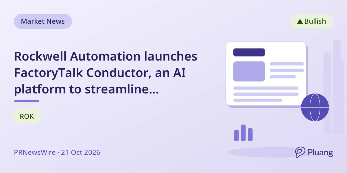 Rockwell Automation launches FactoryTalk Conductor, an AI platform to streamline industrial automation workflows.