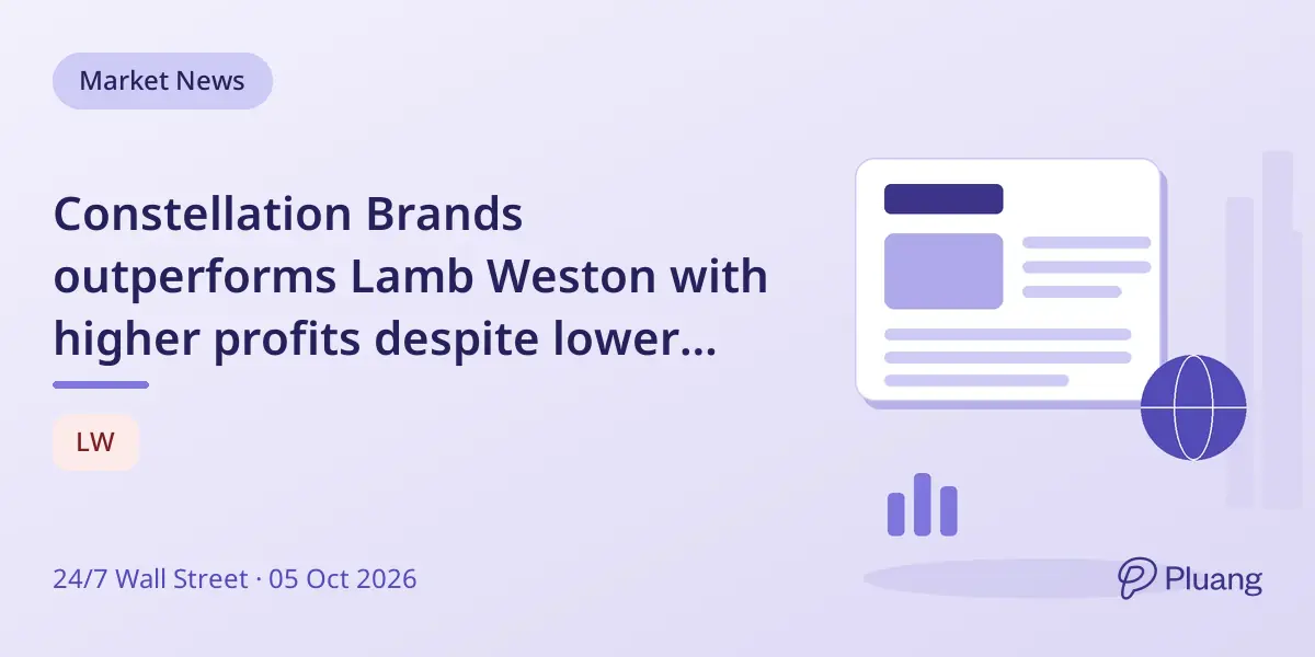 Constellation Brands outperforms Lamb Weston with higher profits despite lower sales.