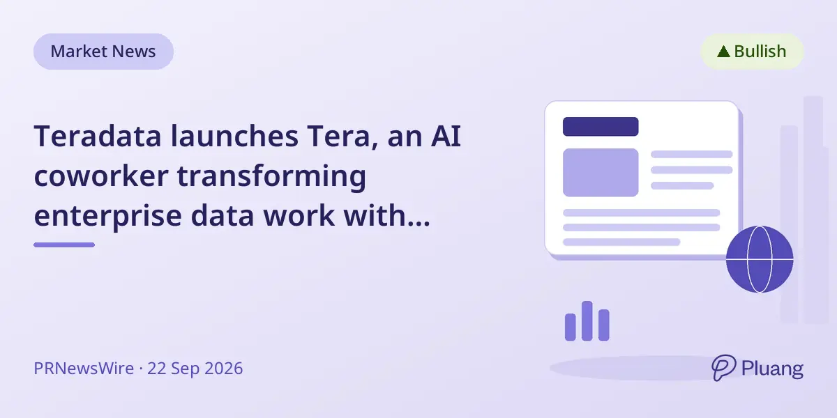 Teradata launches Tera, an AI coworker transforming enterprise data work with faster, cheaper, and governed outcomes.