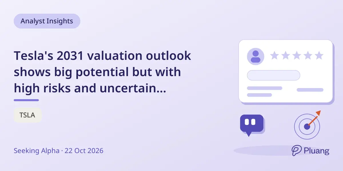 Tesla's 2031 valuation outlook shows big potential but with high risks and uncertain timelines.