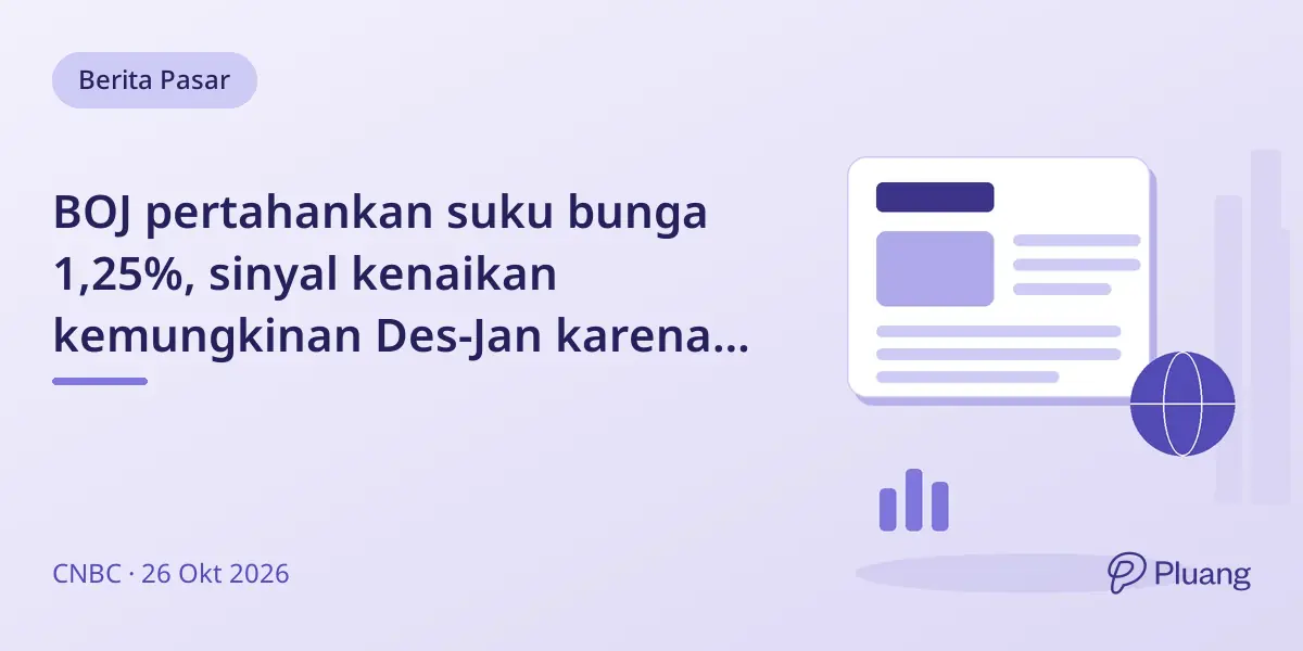 BOJ pertahankan suku bunga 1,25%, sinyal kenaikan kemungkinan Des-Jan karena inflasi dan upah naik.