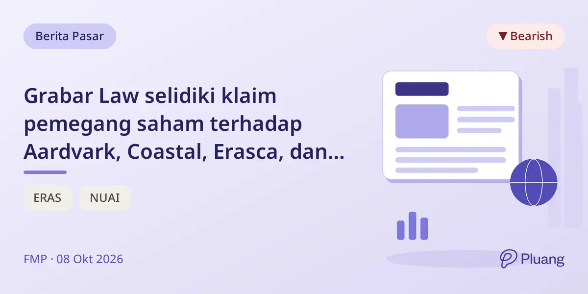 Grabar Law selidiki klaim pemegang saham terhadap Aardvark, Coastal, Erasca, dan New Era Energy atas dugaan pelanggaran.