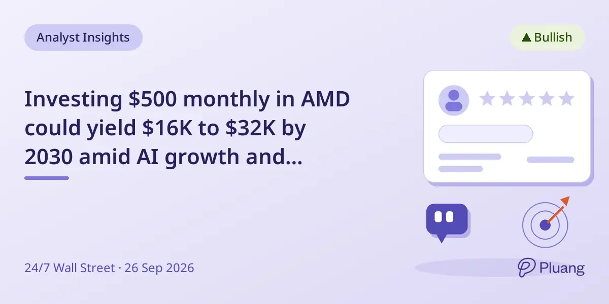 Investing $500 monthly in AMD could yield $16K to $32K by 2030 amid AI growth and market risks.